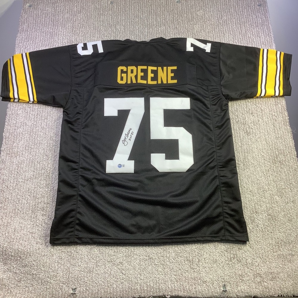 Mean Joe Greene Signed Pittsburgh Steelers Jersey 75 Beckett Witnessed COA XL
